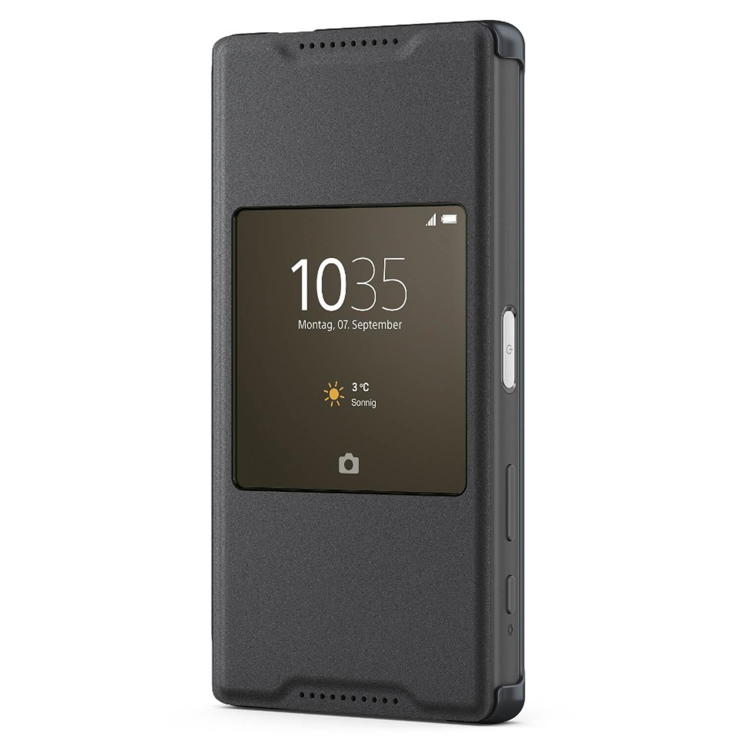 Оригинален кожен кейс и поставка за Xperia Z5 Compact - Sony Flip Case Smart Style Cover SCR44 (черен) | JAR Computers Оригинален кожен кейс и поставка за Xperia Z5 Compact - Sony Flip Case Smart Style Cover SCR44 (черен)