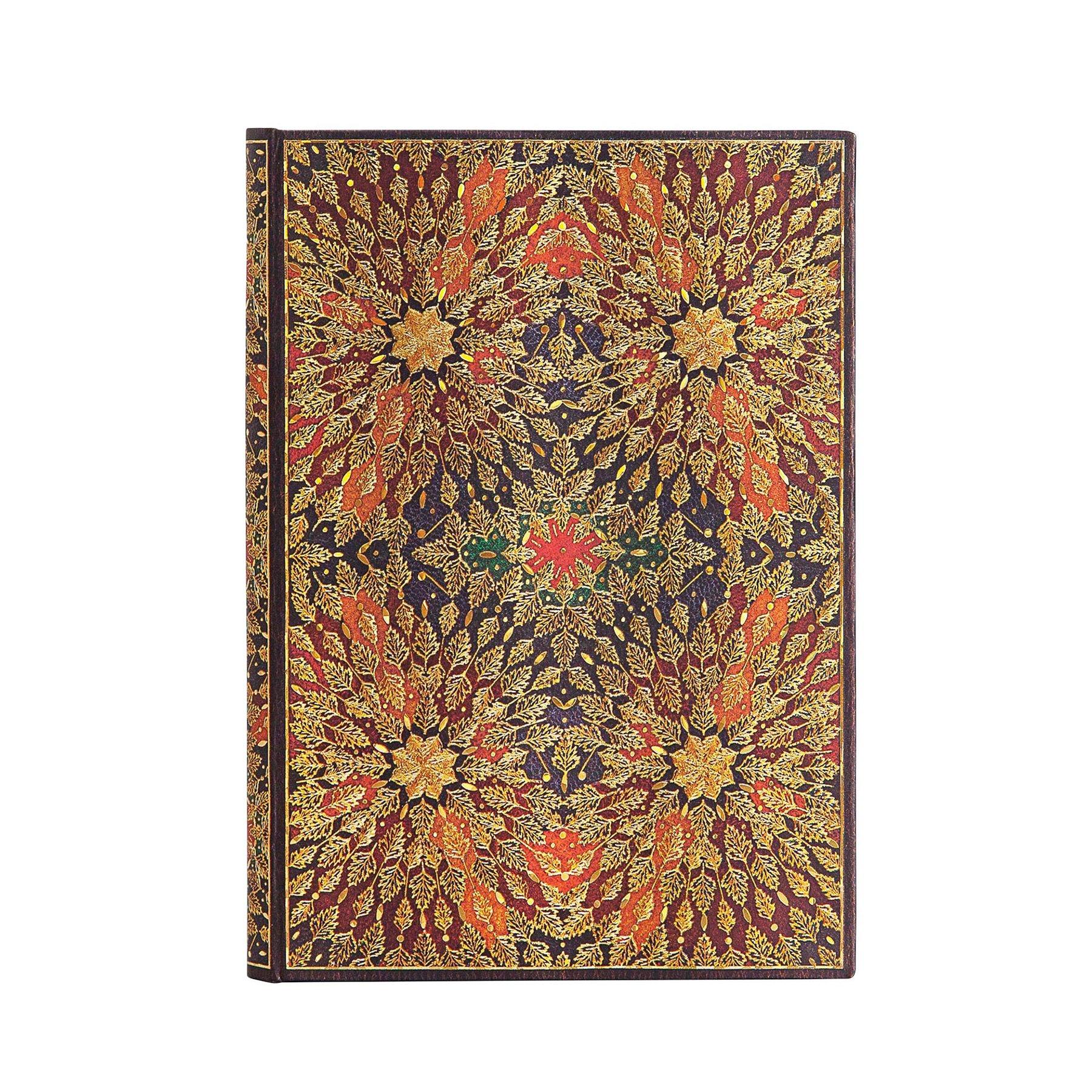 Paperblanks Тефтер Fire Flowers, Midi, широки редове, твърда корица, 120 листа