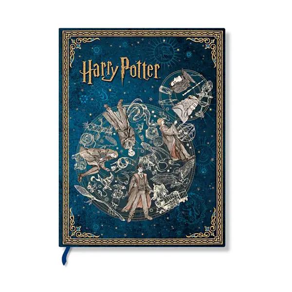 Paperblanks Тефтер Legends of Hogwarts, Midi, твърда корица, нелиниран, 72 листа
