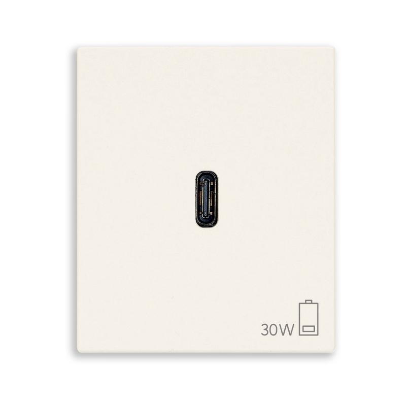 Розетка USB тип C Power Delivery 30W 2M White - VIMAR LINEA 30298.B | JAR Computers Розетка USB тип C Power Delivery 30W 2M White - VIMAR LINEA 30298.B
