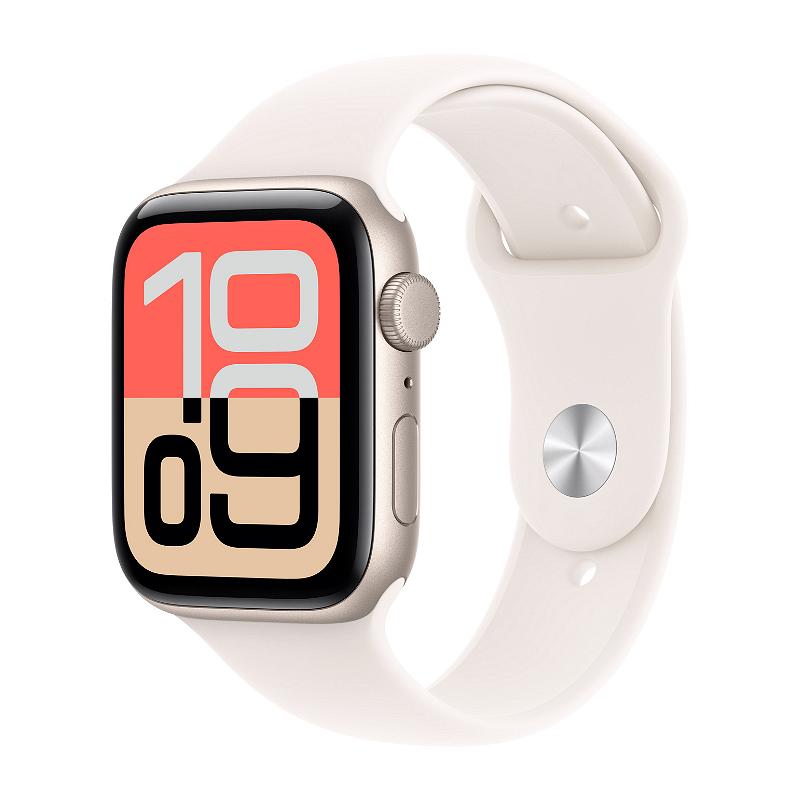 Смарт часовник Apple Watch SE3 44mm Starlight/Star Band S/M mehg4