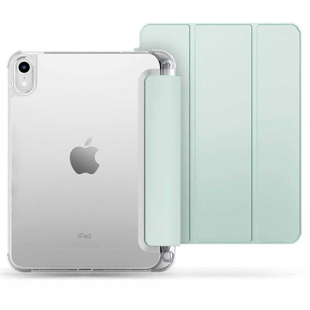 Tech-Protect SC Pen Hybrid Case - кожен кейс и поставка за iPad Air 5 (2022), iPad Air 4 (2020) (светлозелен) 