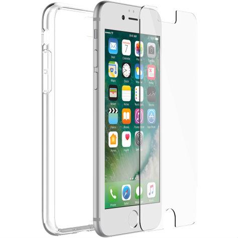 Тънък силиконов кейс и стъклено защитно покритие за дисплея на iPhone 8, iPhone 7 - Otterbox Clearly Protected Skin With Alpha Glass (прозрачен) | JAR Computers Тънък силиконов кейс и стъклено защитно покритие за дисплея на iPhone 8, iPhone 7 - Otterbox Clearly Protected Skin With Alpha Glass (прозрачен)