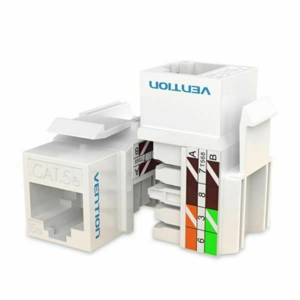 VENTION Cat6 Unshielded Keystone Jack White Plastic Type (IRFW0) (VENIRFW0) | JAR Computers VENTION Cat6 Unshielded Keystone Jack White Plastic Type (IRFW0) (VENIRFW0)