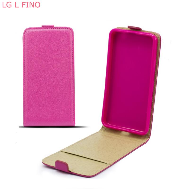 Вертикален кожен калъф с джоб за LG L Fino - Leather Pocket Flip Case (розов) | JAR Computers Вертикален кожен калъф с джоб за LG L Fino - Leather Pocket Flip Case (розов)
