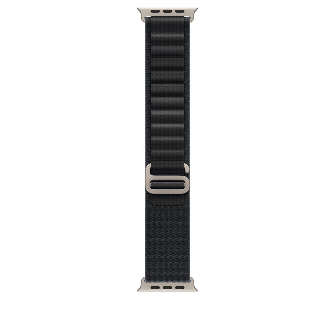 Apple Watch 49mm Loop:  Black Alpine Loop - Large - Natural Titanium Finish | JAR Computers Apple Watch 49mm Loop:  Black Alpine Loop - Large - Natural Titanium Finish