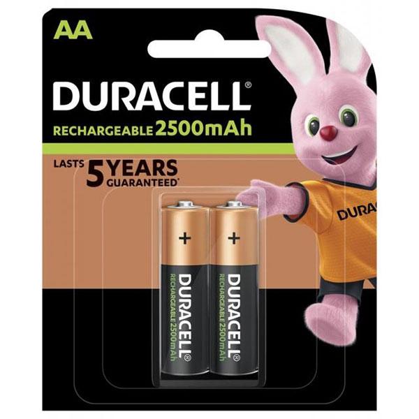 BATTERY Rechargable DURACELL 2xAA, 2500mAh