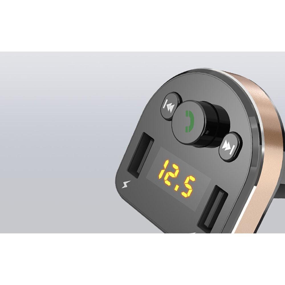 Блутут FM трансмитер и зарядно за кола за мобилни устройства - Dudao R2Pro Car Charger Bluetooth FM Transmitter (черен) | JAR Computers Блутут FM трансмитер и зарядно за кола за мобилни устройства - Dudao R2Pro Car Charger Bluetooth FM Transmitter (черен)