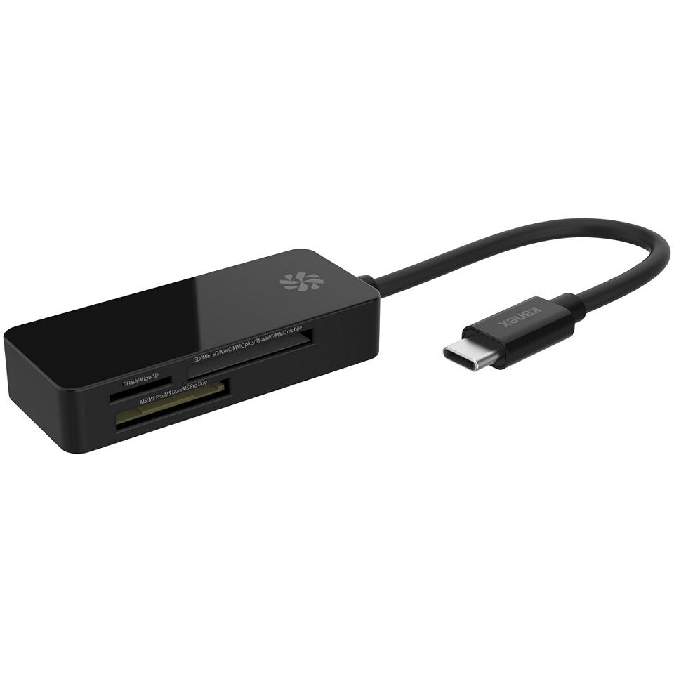 Четец за карти памет за MacBook и устройства с USB-C порт - Kanex USB-C Memory Card Reader (черен) | JAR Computers Четец за карти памет за MacBook и устройства с USB-C порт - Kanex USB-C Memory Card Reader (черен)