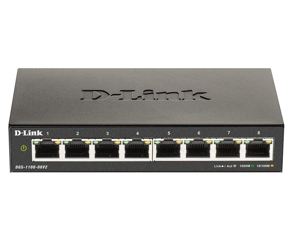 D-Link DGS-1100-08V2 Управляем L2 Gigabit Ethernet (10/100/1000) Черен | JAR Computers D-Link DGS-1100-08V2 Управляем L2 Gigabit Ethernet (10/100/1000) Черен
