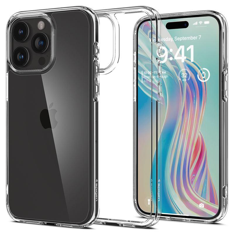 Хибриден кейс с висока степен на защита за iPhone 15 Pro - Spigen Ultra Hybrid Case (прозрачен) | JAR Computers Хибриден кейс с висока степен на защита за iPhone 15 Pro - Spigen Ultra Hybrid Case (прозрачен)
