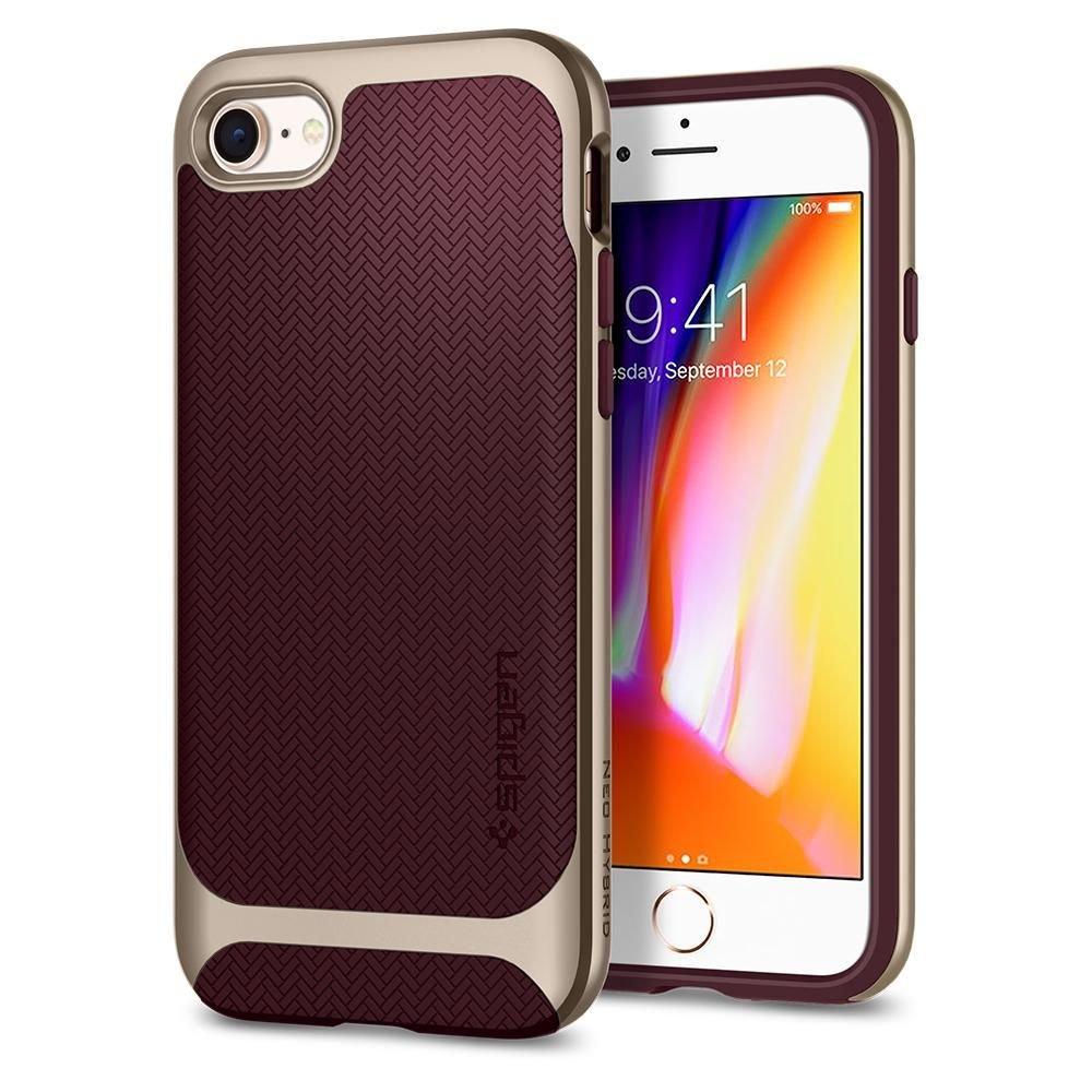 Хибриден кейс с висока степен на защита за iPhone SE (2022), iPhone SE (2020), iPhone 8, iPhone 7 - Spigen Neo Hybrid Case (бургунди) | JAR Computers Хибриден кейс с висока степен на защита за iPhone SE (2022), iPhone SE (2020), iPhone 8, iPhone 7 - Spigen Neo Hybrid Case (бургунди)
