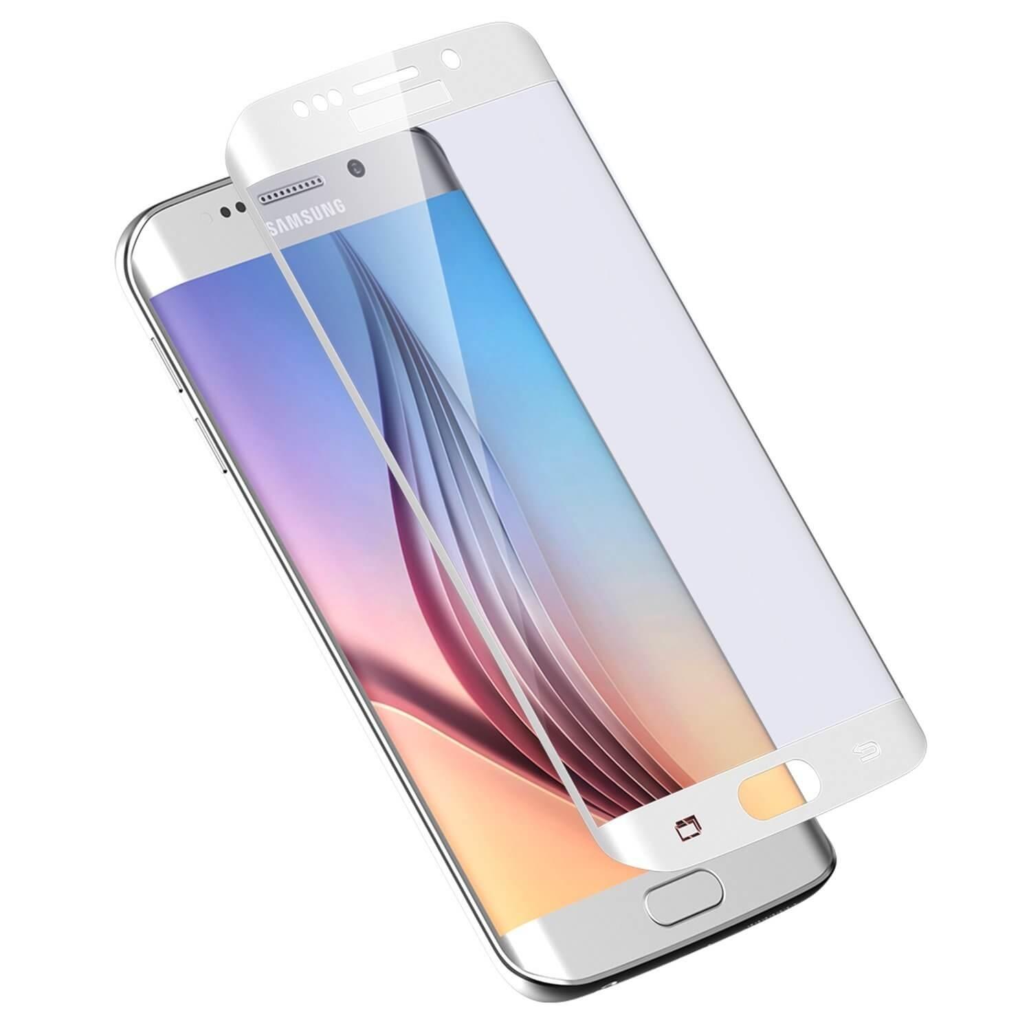 Извито калено стъклено защитно покритие за дисплея на Samsung Galaxy S6 Edge Plus - Premium Tempered Glass Protector (бял) | JAR Computers Извито калено стъклено защитно покритие за дисплея на Samsung Galaxy S6 Edge Plus - Premium Tempered Glass Protector (бял)