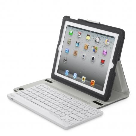 Кожен кейс, клавиатура и стойка за iPad 4, 3, 2 - Belkin Bluetooth YourType Folio (бял) | JAR Computers Кожен кейс, клавиатура и стойка за iPad 4, 3, 2 - Belkin Bluetooth YourType Folio (бял)