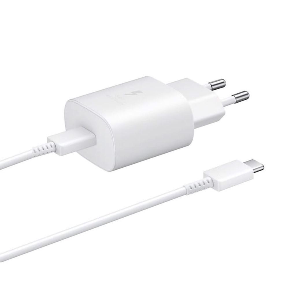 Комплект EP-TA800 захранване за ел. мрежа с USB-C изход и EP-DG980 USB-C кабел (бял) - Samsung Power Delivery 3.0 25W Wall Charger Set (bulk) | JAR Computers Комплект EP-TA800 захранване за ел. мрежа с USB-C изход и EP-DG980 USB-C кабел (бял) - Samsung Power Delivery 3.0 25W Wall Charger Set (bulk)