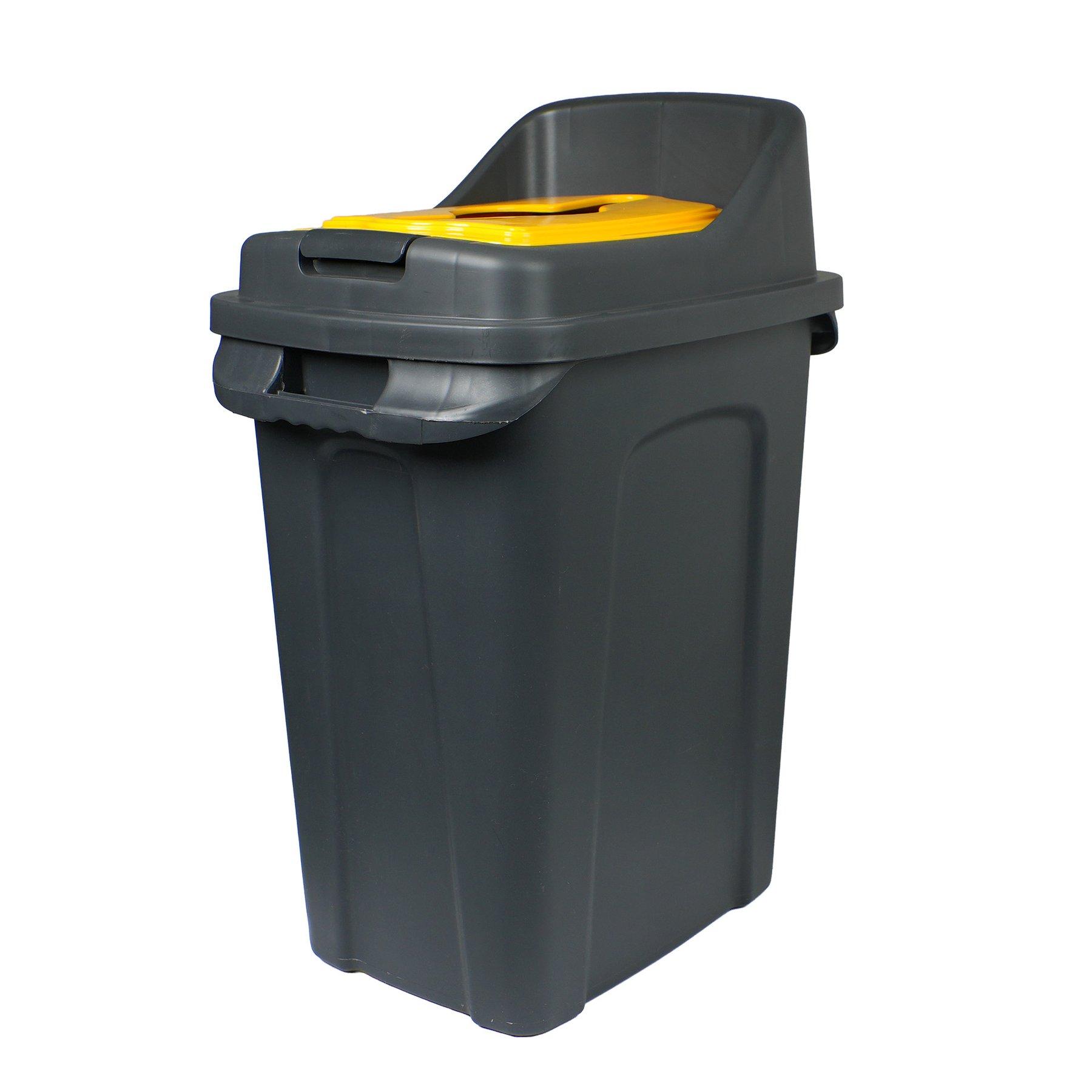 Кош за отпадъци Planet, за разделно събиране, 50 L, жълт