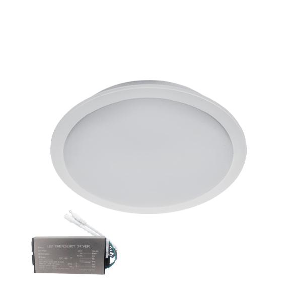 LED ПАНЕЛ КРЪГЪЛ 5W 4000K IP65+ АВАРИЕН БЛОК