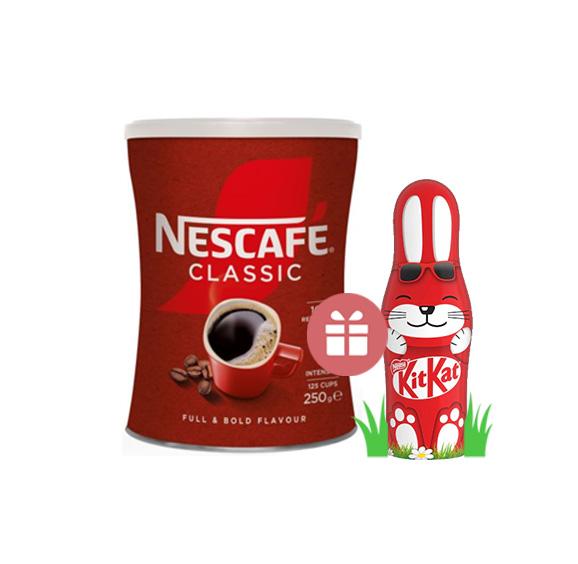 Разтворимо кафе Nescafe Classic, кутия 250 г + подарък шоколадово зайче Kit Kat | JAR Computers Разтворимо кафе Nescafe Classic, кутия 250 г + подарък шоколадово зайче Kit Kat