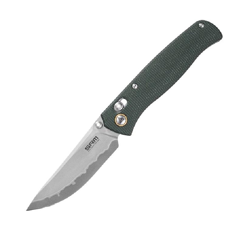 Сгъваем нож SRM 255L-MG2 - дръжка от Micarta и ламинирана 140Cr стомана | JAR Computers Сгъваем нож SRM 255L-MG2 - дръжка от Micarta и ламинирана 140Cr стомана