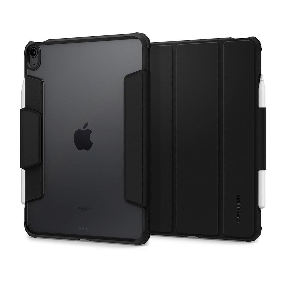 Spigen Air Skin Pro Hybrid Case - полиуретанов калъф с отделящ се кейс и поставка за iPad Air 11 (2024) (черен-прозрачен)