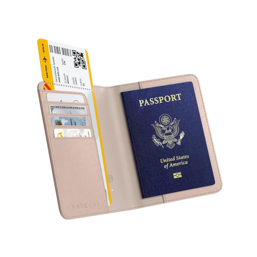 Стилен кожен калъф за паспорт от веган кожа и възможност за намиране чрез FindMy - Satechi Vegan Leather Passport Holder With Find My Support (розов) | JAR Computers Стилен кожен калъф за паспорт от веган кожа и възможност за намиране чрез FindMy - Satechi Vegan Leather Passport Holder With Find My Support (розов)
