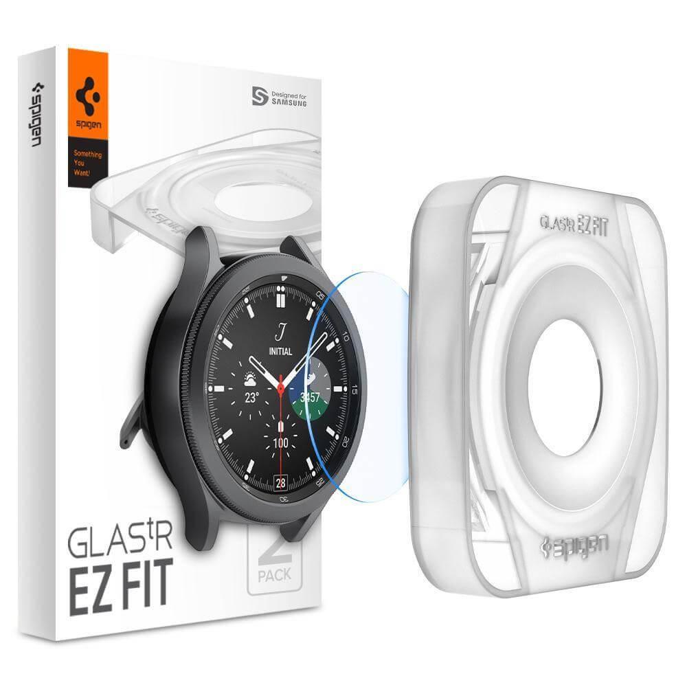 Стъклени защитни покрития за дисплея на Samsung Galaxy Watch 4 Classic 46mm - Spigen Tempered Glass GLAS.tR EZ Fit (2 броя) | JAR Computers Стъклени защитни покрития за дисплея на Samsung Galaxy Watch 4 Classic 46mm - Spigen Tempered Glass GLAS.tR EZ Fit (2 броя)