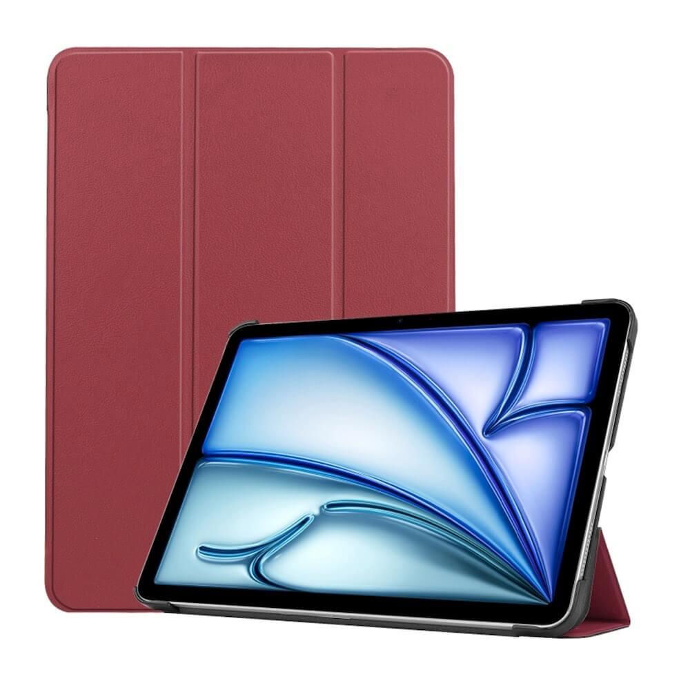 Techsuit FoldPro Leather Case - кожен кейс и поставка за iPad Air 11 (2024) (червен)