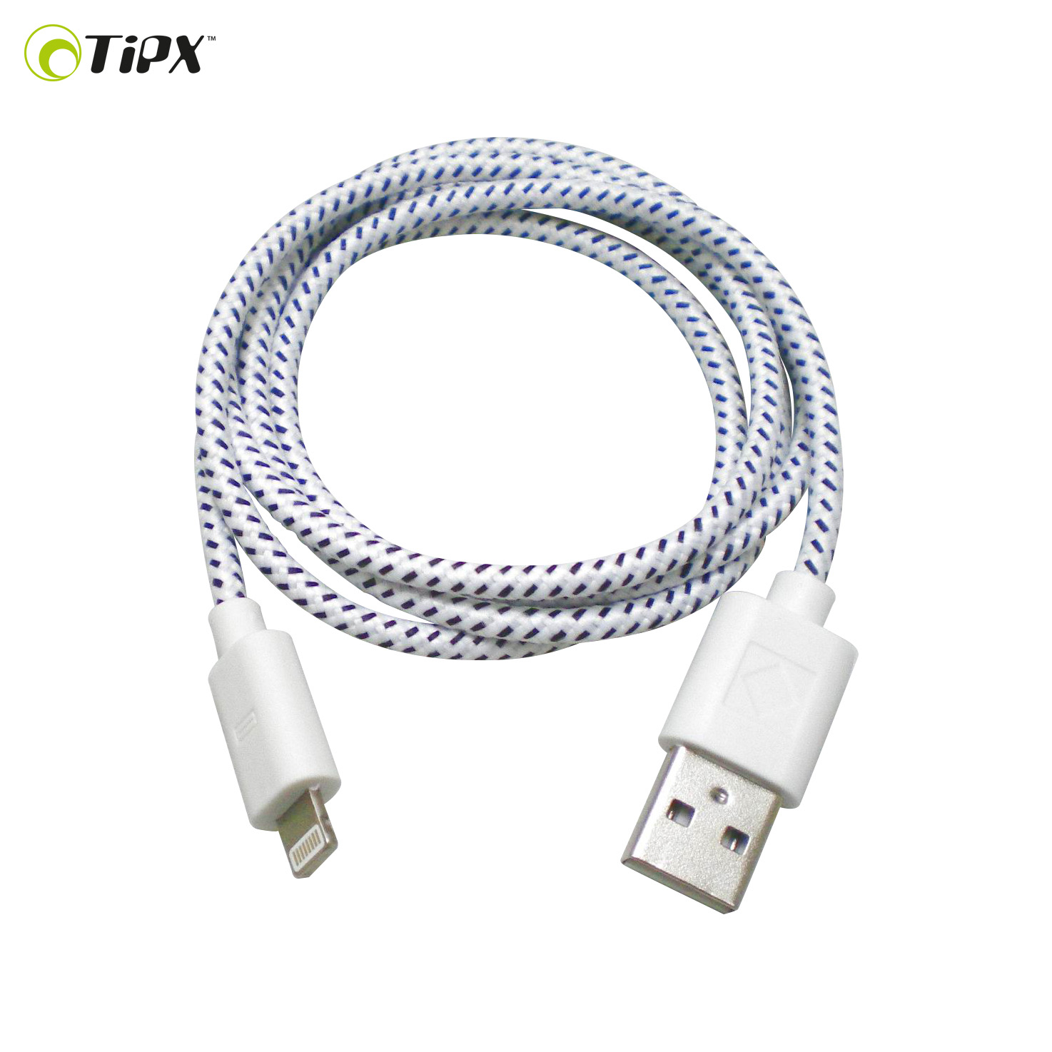 Плетен Lightning кабел за iPhone, iPad, iPod (3 метра) - TIPX Sync and Charge Lightning (бял) | JAR Computers Плетен Lightning кабел за iPhone, iPad, iPod (3 метра) - TIPX Sync and Charge Lightning (бял)