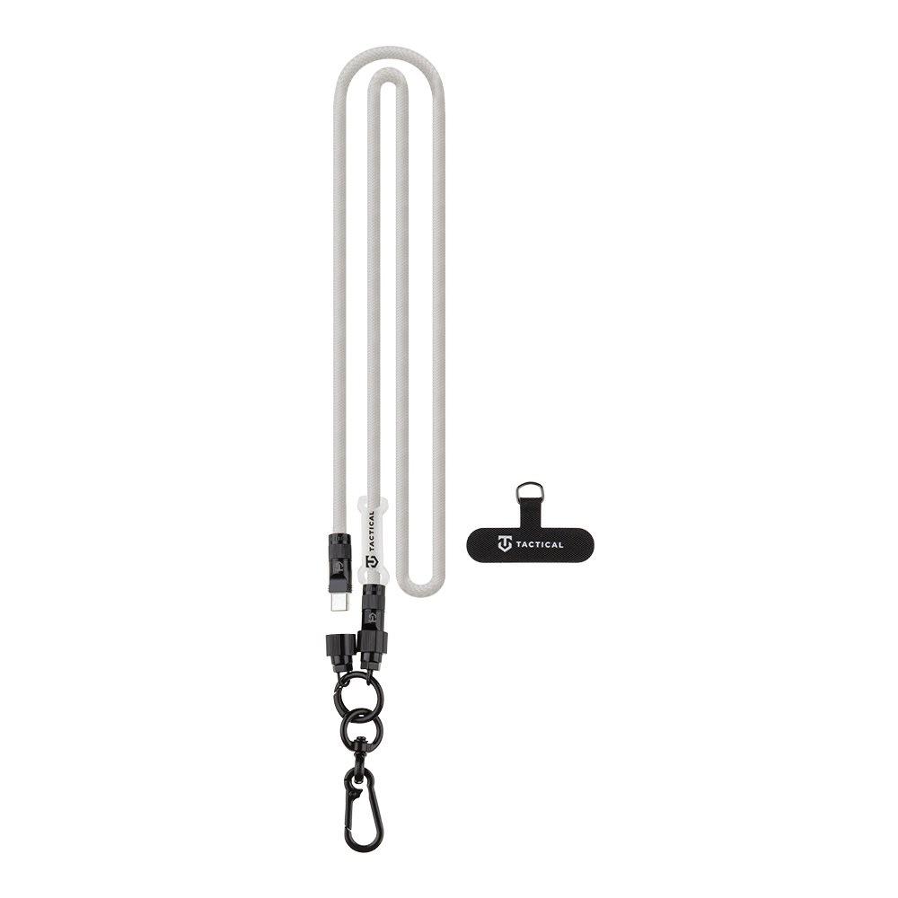 Универсална връзка за носене през врата за смартфони с вграден USB-C към USB-C кабел - Tactical Wire Snake USB-C Universal Phone Lanyard Cable 60W (бял) | JAR Computers Универсална връзка за носене през врата за смартфони с вграден USB-C към USB-C кабел - Tactical Wire Snake USB-C Universal Phone Lanyard Cable 60W (бял)