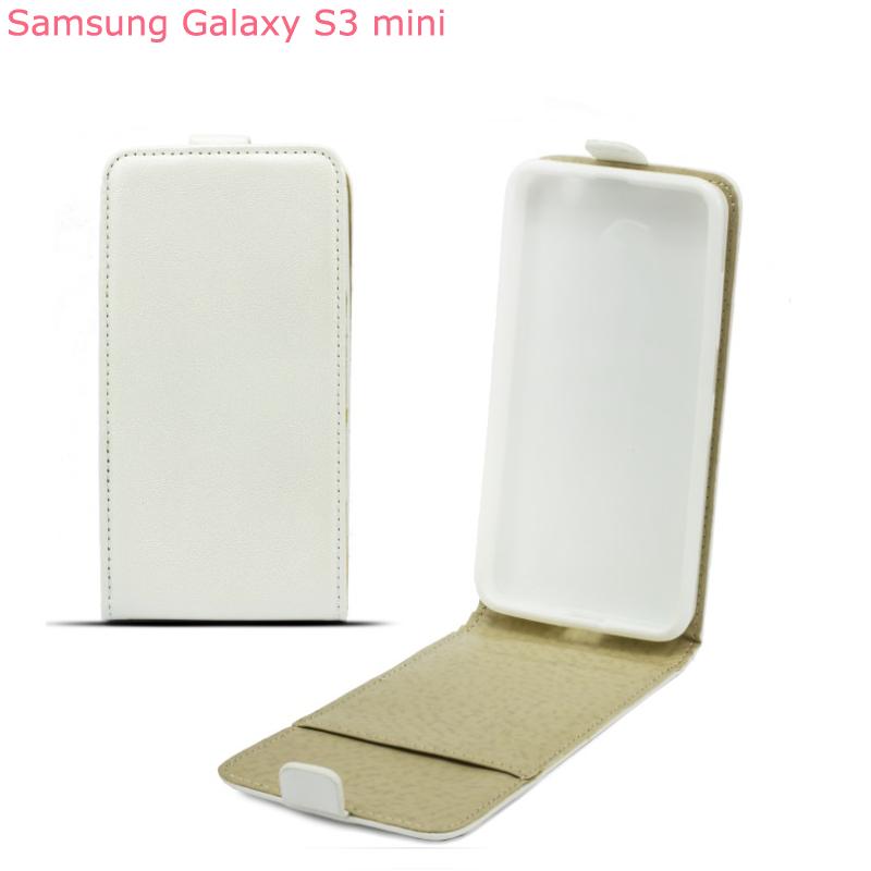Вертикален кожен калъф с джоб за Samsung Galaxy S3 mini i8190 - Leather Pocket Flip Case (бял) | JAR Computers Вертикален кожен калъф с джоб за Samsung Galaxy S3 mini i8190 - Leather Pocket Flip Case (бял)