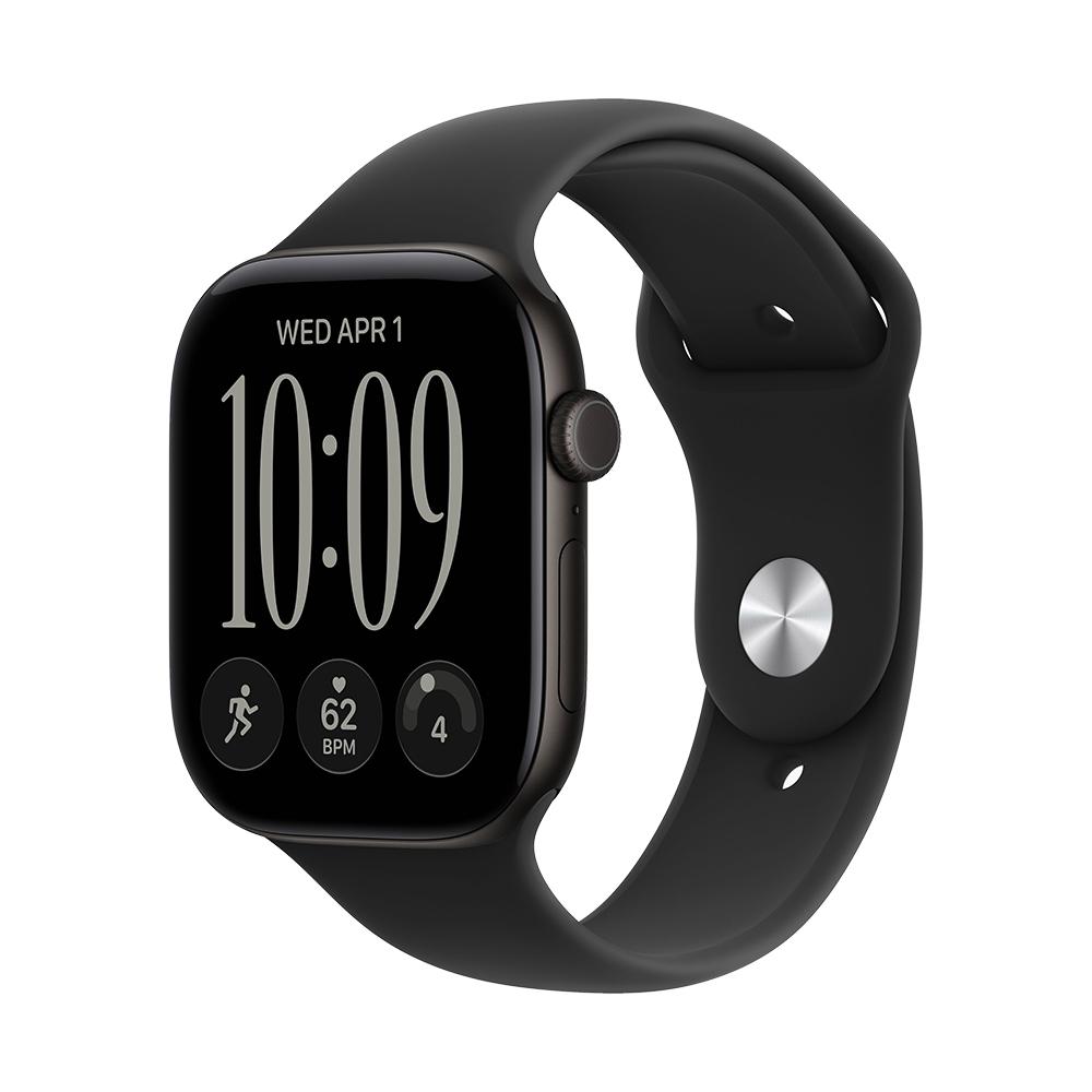 Apple Watch S12 Cellular 46mm Black Aluminium Case with Black Sport Band - S/M | JAR Computers Apple Watch S12 Cellular 46mm Black Aluminium Case with Black Sport Band - S/M