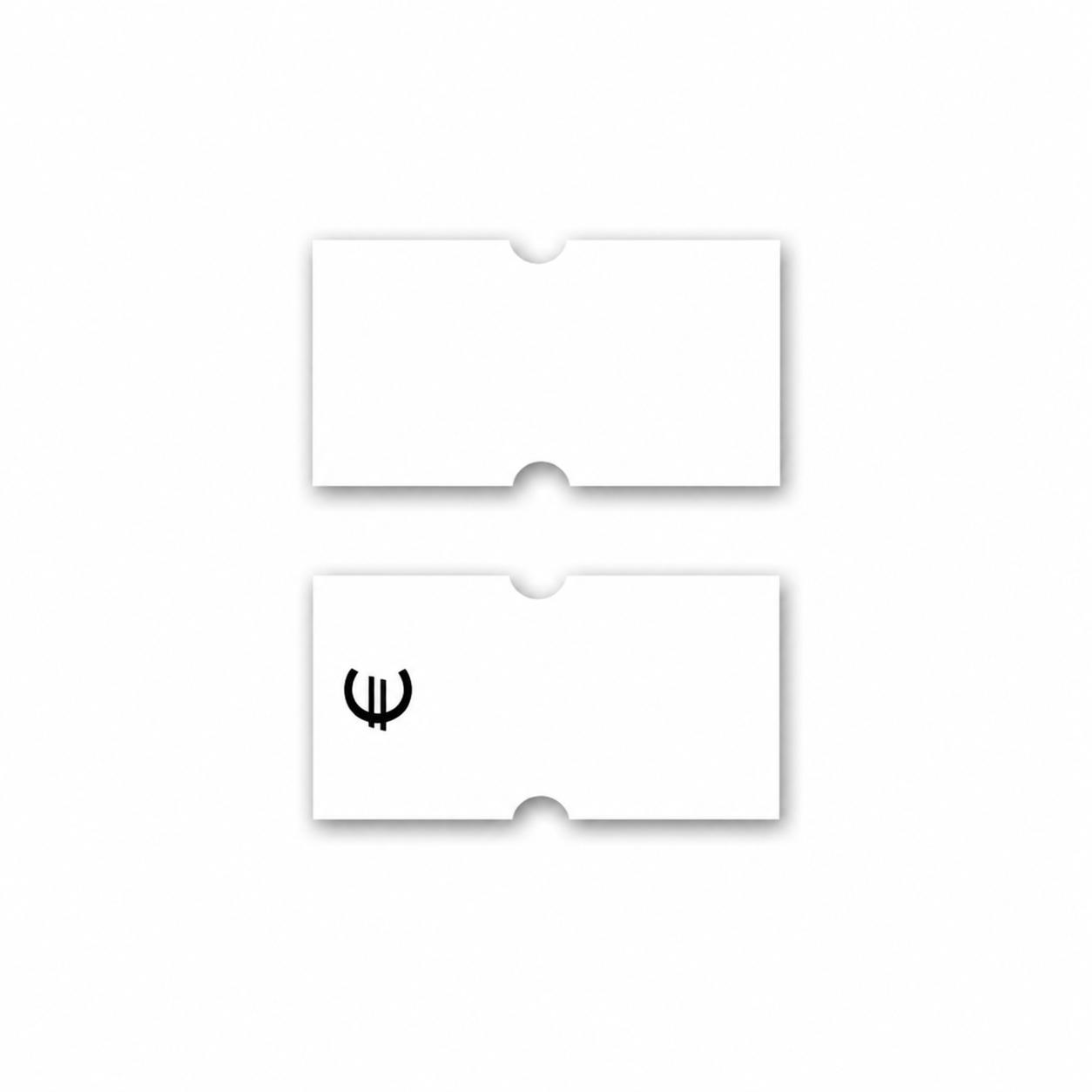 Етикети за маркиращи клещи, 22 x 12 mm, бели, 1000 етикета в ролка, 5 броя