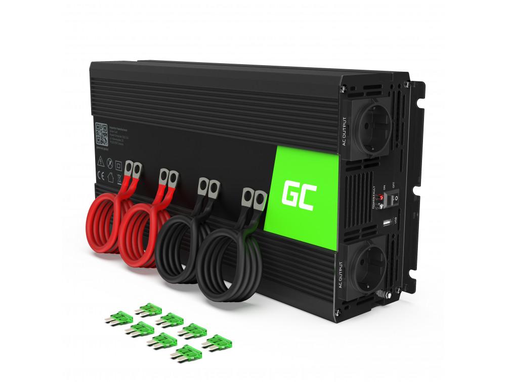 Инвертор GREEN CELL, 12/220V, DC/AC, 2000W/4000W, Чиста синусоида | JAR Computers Инвертор GREEN CELL, 12/220V, DC/AC, 2000W/4000W, Чиста синусоида