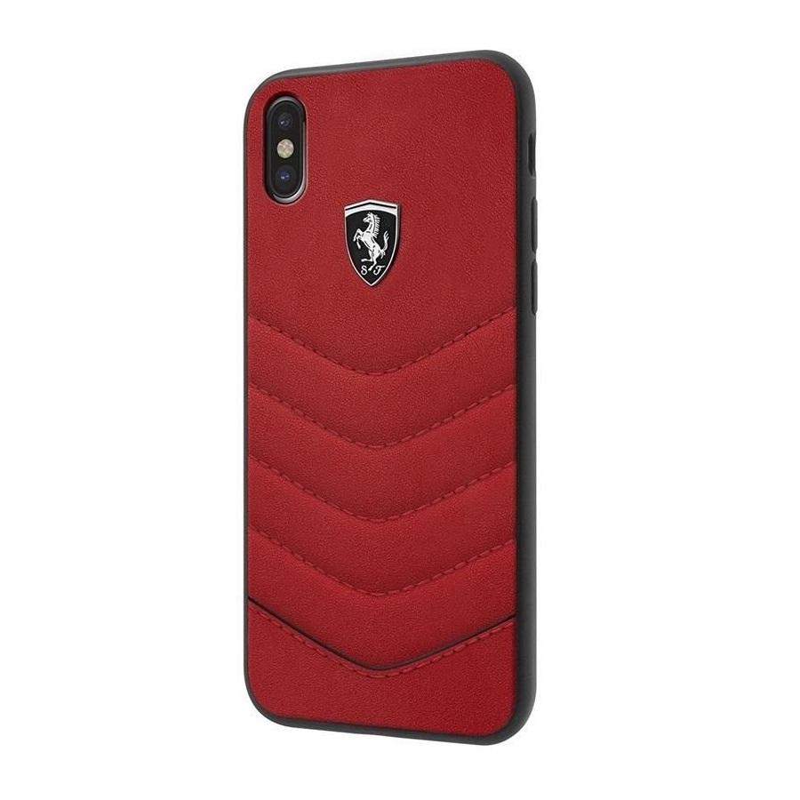 Кожен кейс (естествена кожа) за iPhone X - Ferrari Heritage Quilted Leather Hard Case (червен) | JAR Computers Кожен кейс (естествена кожа) за iPhone X - Ferrari Heritage Quilted Leather Hard Case (червен)