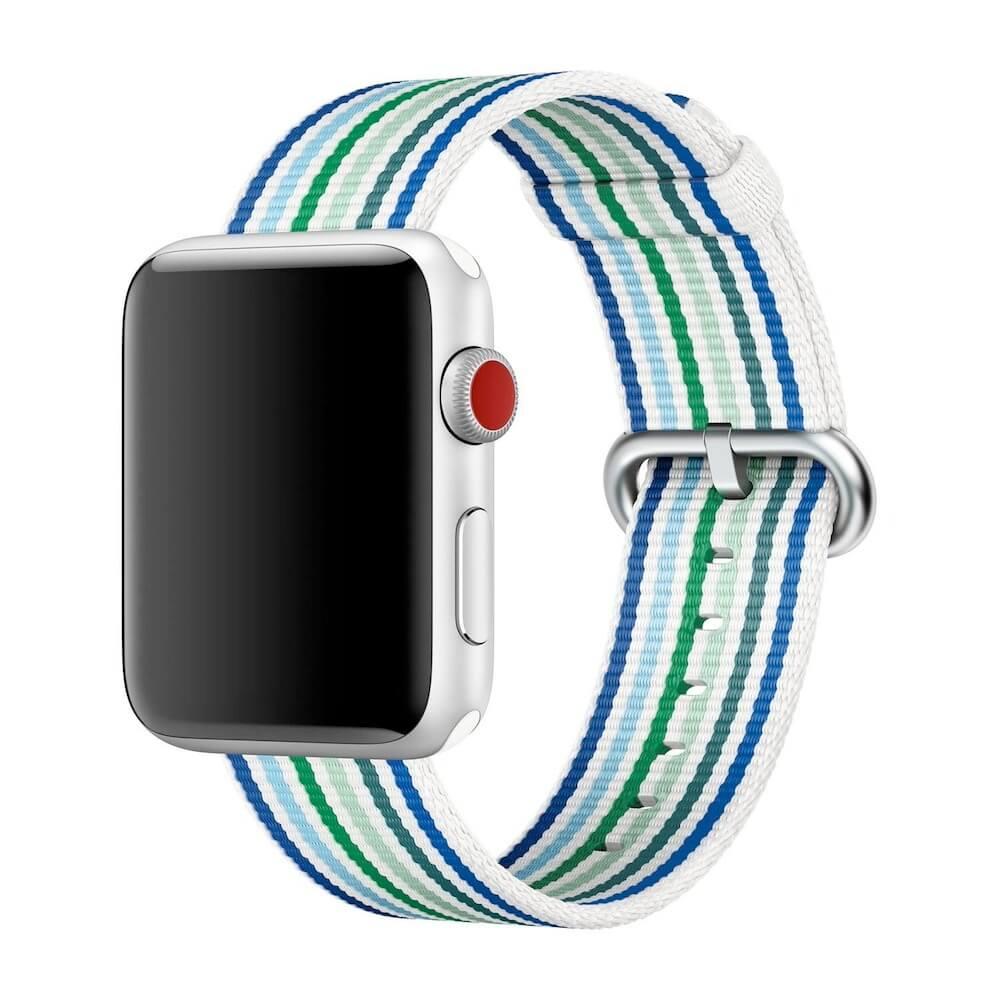 Оригинална текстилна каишка за Apple Watch 42мм, 44мм, 45мм, 46мм, Ultra, Ultra 2 49мм - Apple Watch Woven Nylon Band (син-зелен) | JAR Computers Оригинална текстилна каишка за Apple Watch 42мм, 44мм, 45мм, 46мм, Ultra, Ultra 2 49мм - Apple Watch Woven Nylon Band (син-зелен)