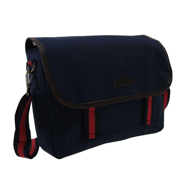 Платнена чанта с презрамка за преносими компютри до 14 инча - Kangol Messenger Bag (тъмносиня) | JAR Computers Платнена чанта с презрамка за преносими компютри до 14 инча - Kangol Messenger Bag (тъмносиня)