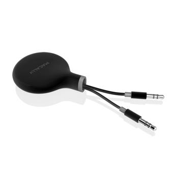 Разтягащ се 3.5 мм аудио кабел 150 см. - Macally BubJack Retractable Audio Cable (черен) | JAR Computers Разтягащ се 3.5 мм аудио кабел 150 см. - Macally BubJack Retractable Audio Cable (черен)