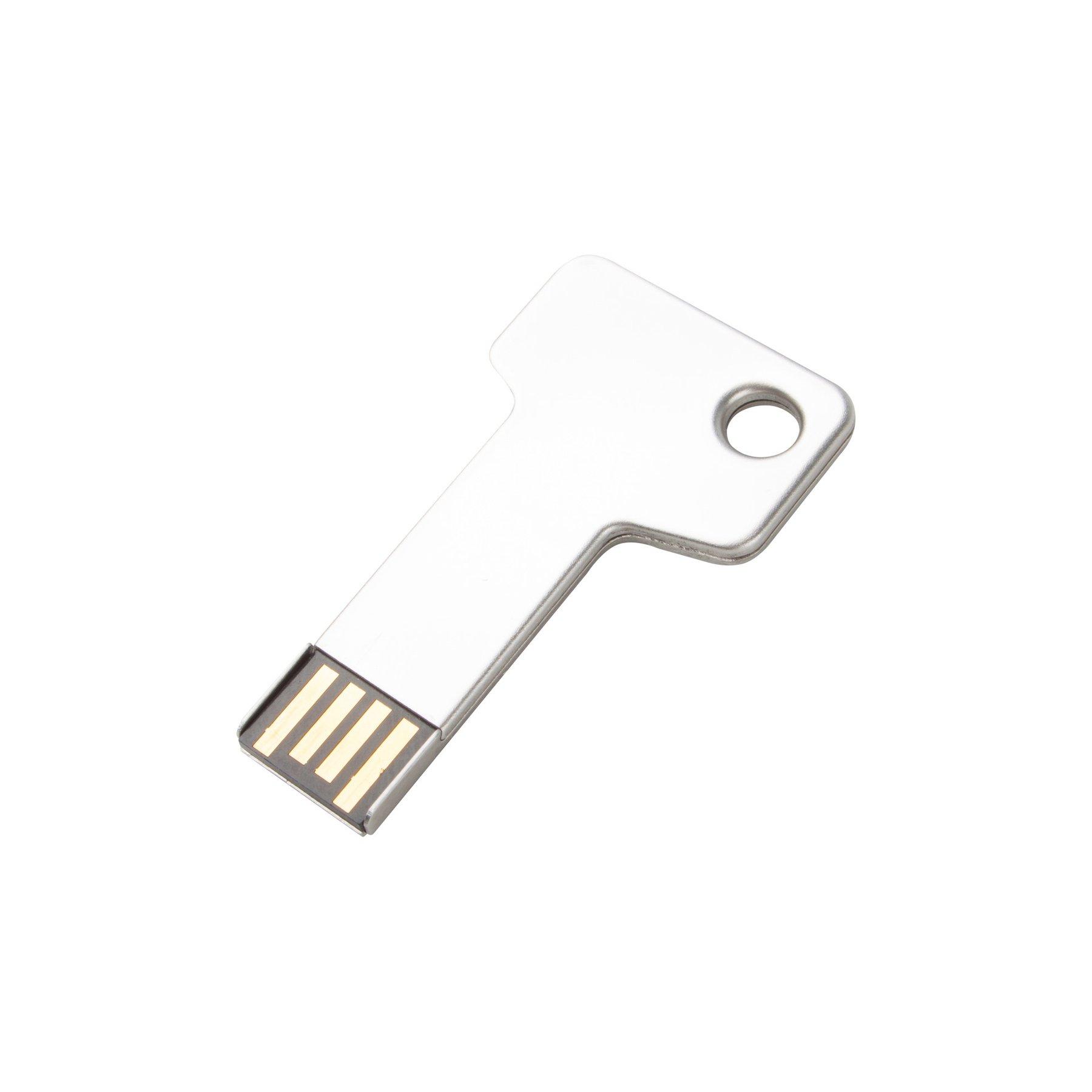 Stick key USB флаш памет, USB 2.0, 8 GB, с форма на ключ, сребриста