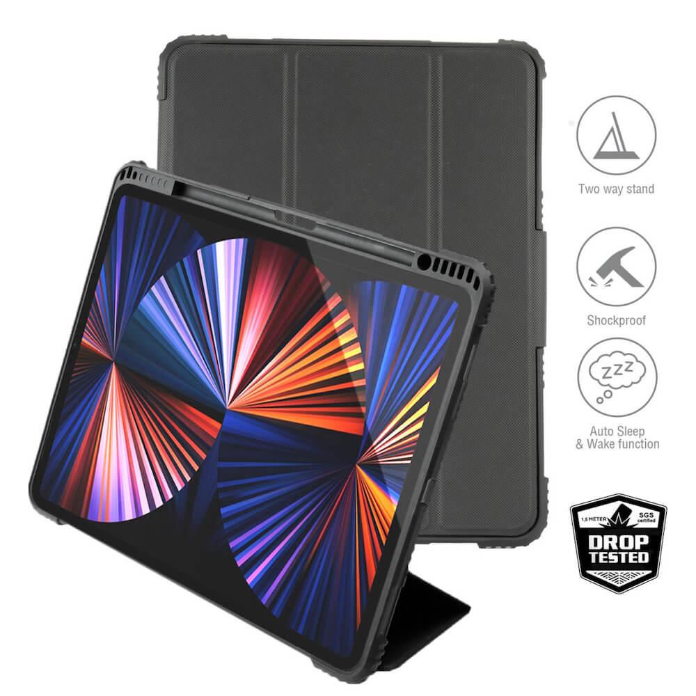 Удароустойчив хибриден кейс за iPad Pro 12.9 M1 (2021), iPad Pro 12.9 (2020) - 4smarts Endurance Folio Protective Case (черен) | JAR Computers Удароустойчив хибриден кейс за iPad Pro 12.9 M1 (2021), iPad Pro 12.9 (2020) - 4smarts Endurance Folio Protective Case (черен)