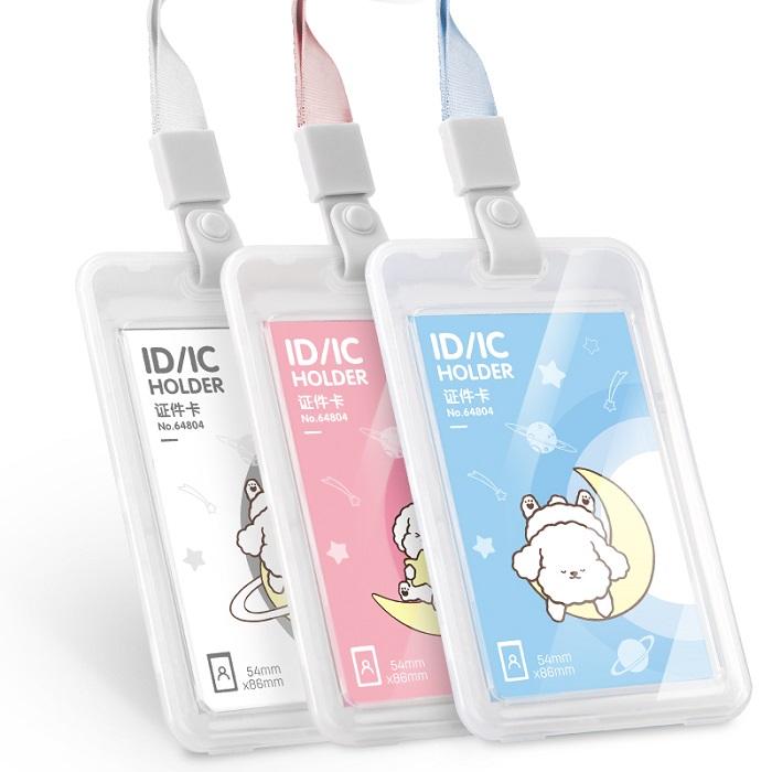 Вертикален бадж-панел Deli 64804, отваряем, 112х70 мм, светлосиня лента | JAR Computers Вертикален бадж-панел Deli 64804, отваряем, 112х70 мм, светлосиня лента