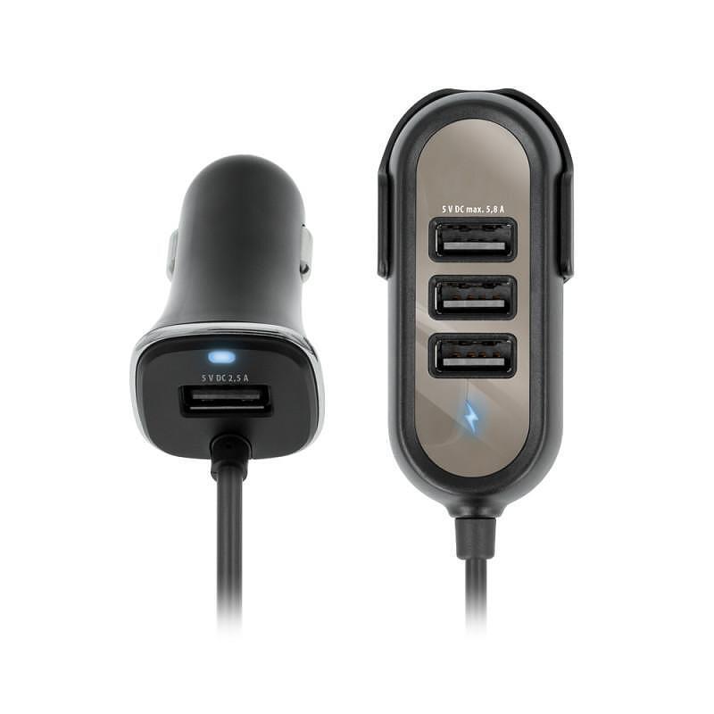 Forever зарядно 12V PC-01 4 USB 5.8A