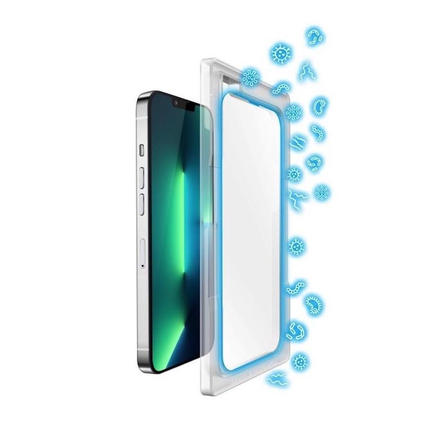 Калено стъклено защитно покритие с антибактериално покритие за iPhone 13, iPhone 13 Pro - Torrii BodyGlass 2.5D Anti-Bacterial Glass (прозрачен) | JAR Computers Калено стъклено защитно покритие с антибактериално покритие за iPhone 13, iPhone 13 Pro - Torrii BodyGlass 2.5D Anti-Bacterial Glass (прозрачен)