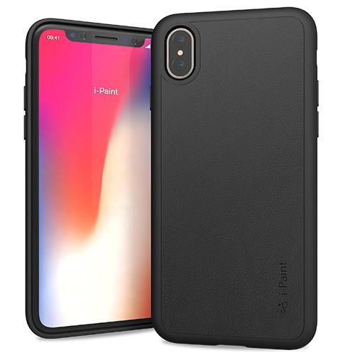 Кожен (естествена кожа) кейс за iPhone XS, iPhone X - iPaint Black Leather Case (черен) | JAR Computers Кожен (естествена кожа) кейс за iPhone XS, iPhone X - iPaint Black Leather Case (черен)