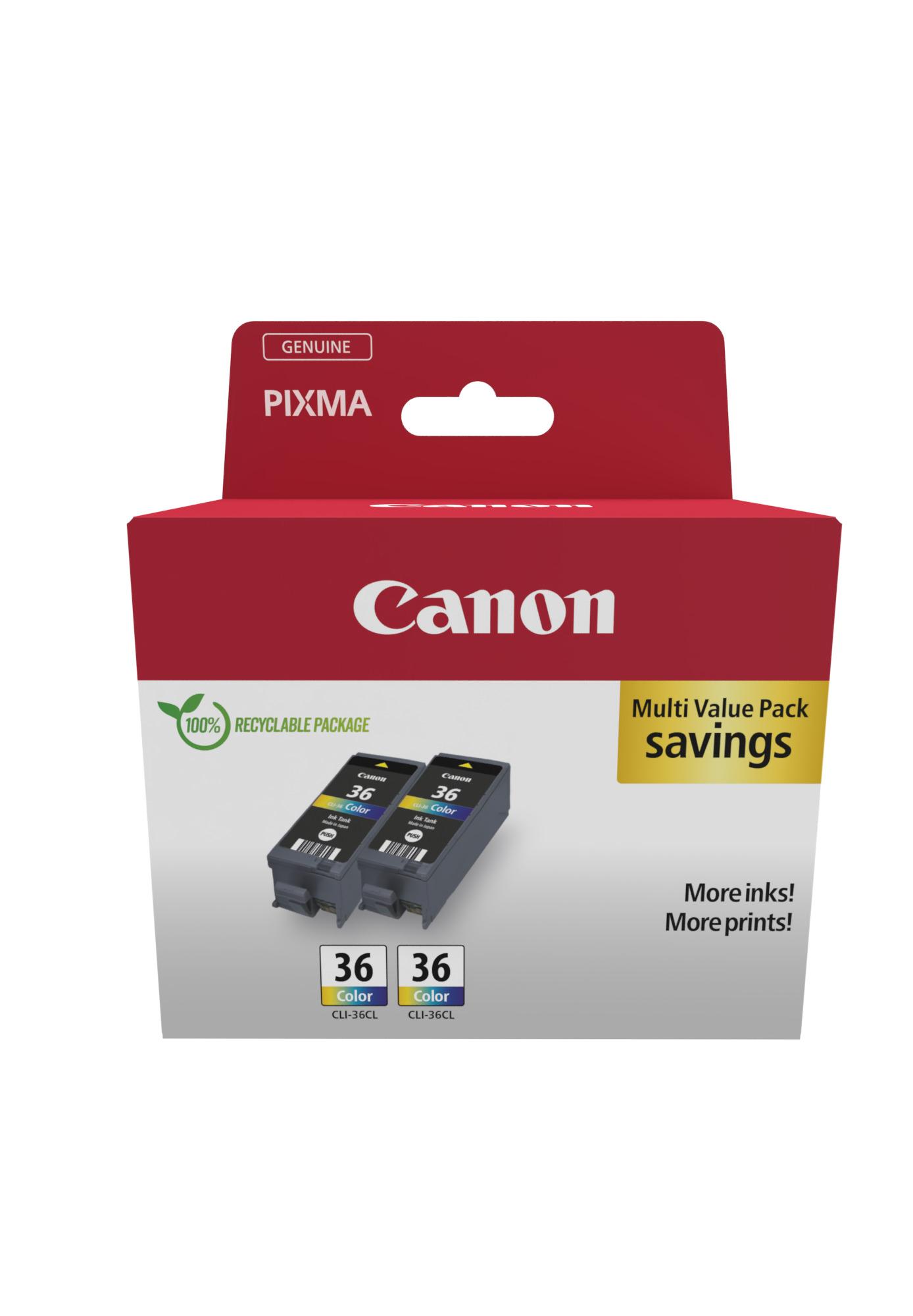 Комплект 2 глави за Canon Pixma IP110 Series - Ink - /36/ - CLI36 (CLI-36) / 1511B025 - C/M/Y - PN 1511B025 | JAR Computers Комплект 2 глави за Canon Pixma IP110 Series - Ink - /36/ - CLI36 (CLI-36) / 1511B025 - C/M/Y - PN 1511B025