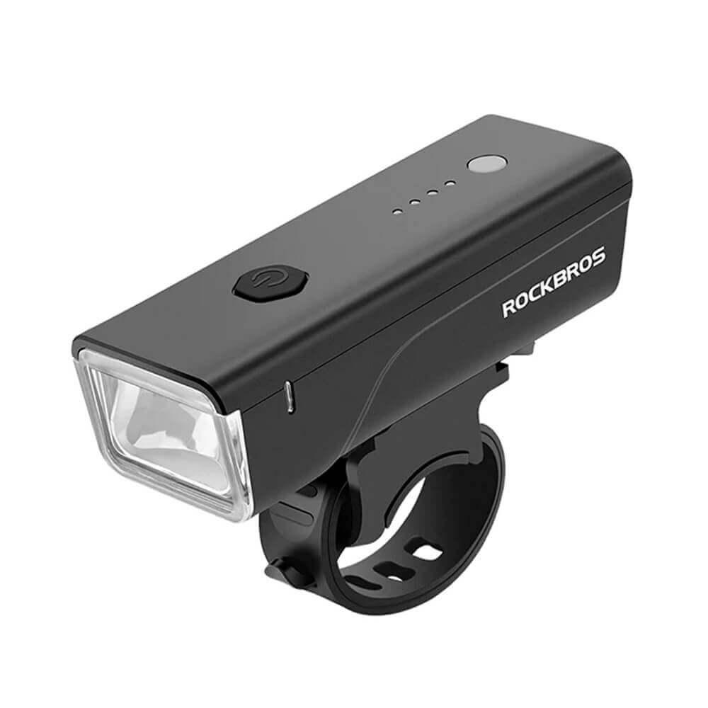 LED фенер за велосипед с презареждаема батерия - Rockbros Front Bike Light 260lm (черен) | JAR Computers LED фенер за велосипед с презареждаема батерия - Rockbros Front Bike Light 260lm (черен)