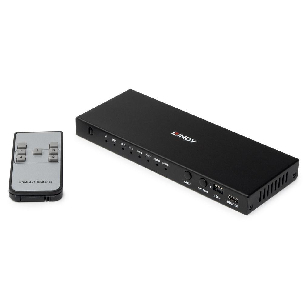 LINDY LNY-38386 :: 4-портов HDMI 8K60 превключвател с eARC