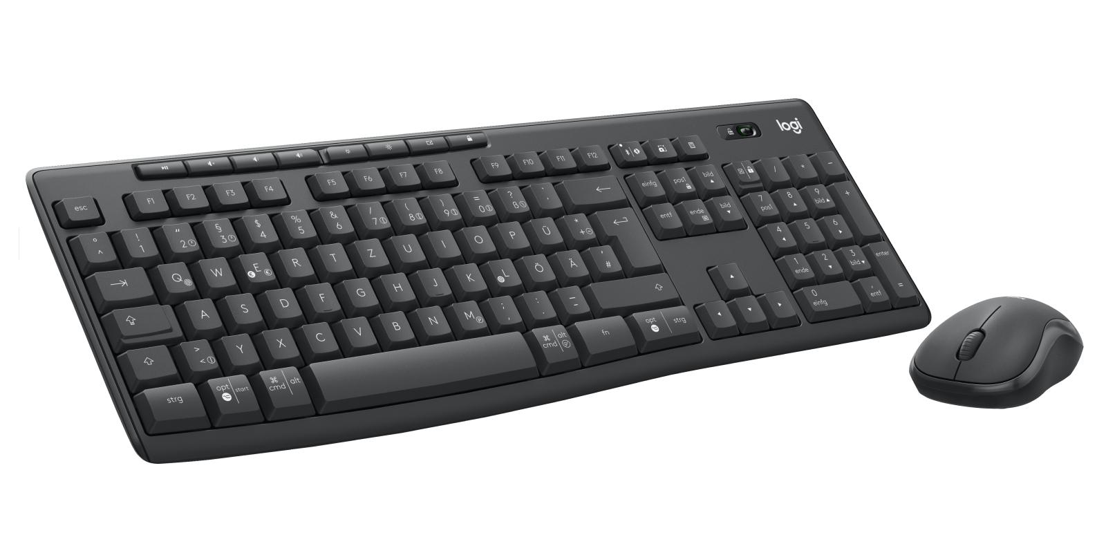 Logitech MK370 Combo for Business клавиатура Включена мишка Офис Блутут QWERTZ Немски Графит