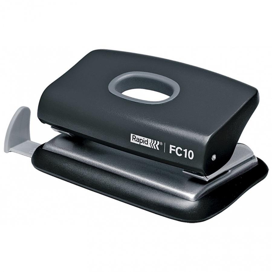 Перфоратор Rapid FC10, за 10 л.(80 г), с ограничител, 104x49x72 мм, ABS + метал, черен | JAR Computers Перфоратор Rapid FC10, за 10 л.(80 г), с ограничител, 104x49x72 мм, ABS + метал, черен