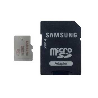 Samsung microSD карта памет 2GB + SD преходник | JAR Computers Samsung microSD карта памет 2GB + SD преходник