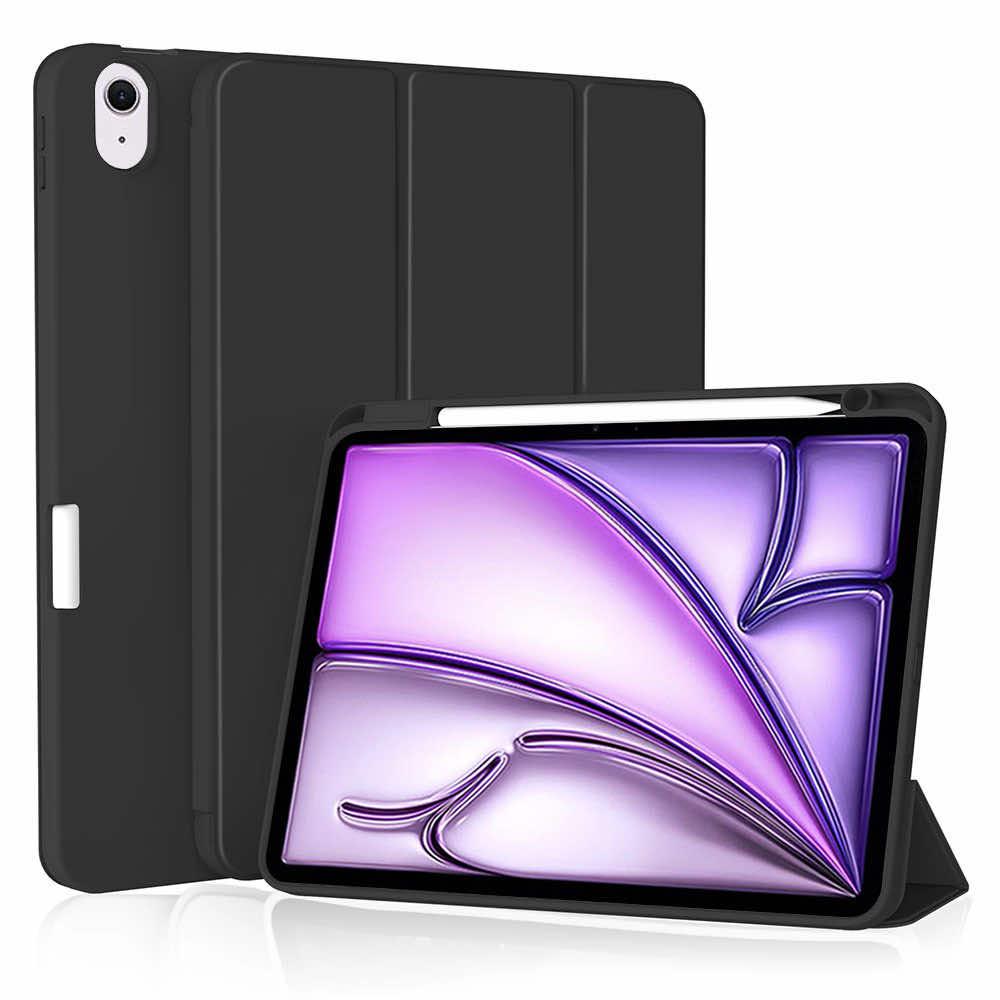 Techsuit Flex Trifold Case - термополиуретанов (TPU) кейс и поставка за iPad Air 11 (2024) (черен)